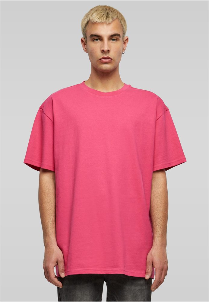 Build Your Brand Pánske tričko Heavy Oversize Tee - Ibiškově růžová | XXXXL