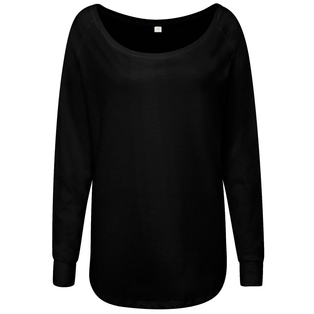 Mantis Prodloužené dámské tričko s dlouhým rukávem - Černá | M