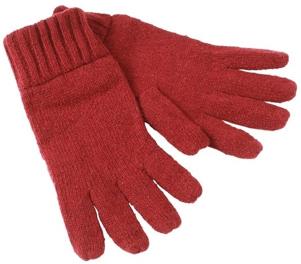 Levně Myrtle Beach Zimní rukavice MB7980 - Tmavě červená