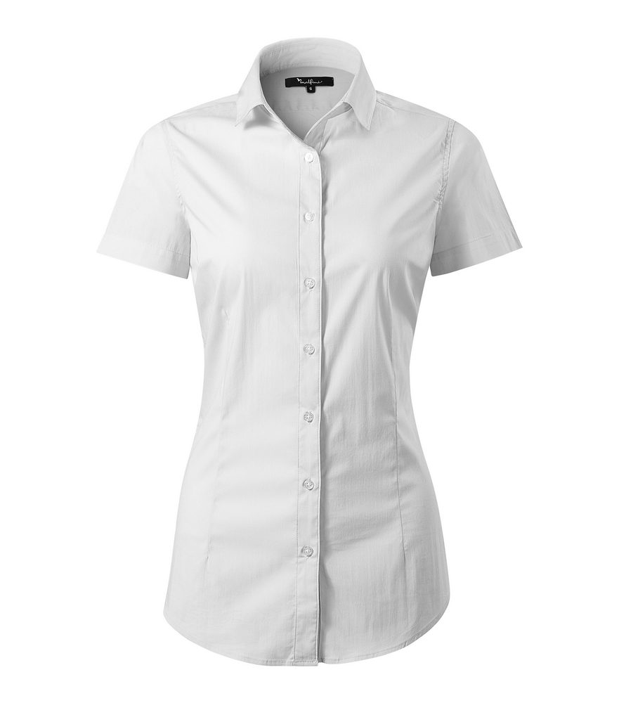 MALFINI Dámska košeľa s krátkym rukávom Flash - Biela | XXL
