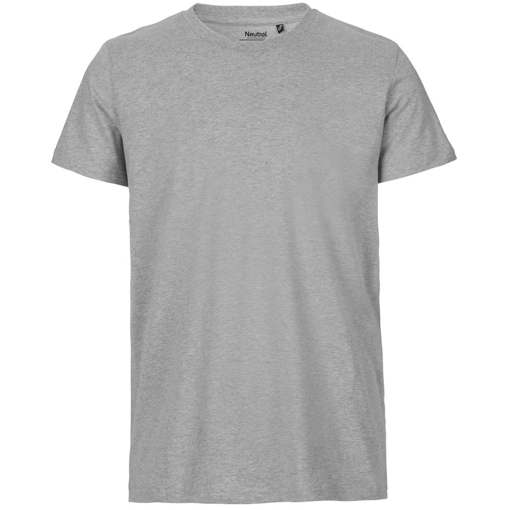 Neutral Pánské tričko Fit z organické Fairtrade bavlny - Sportovně šedá | XXXL