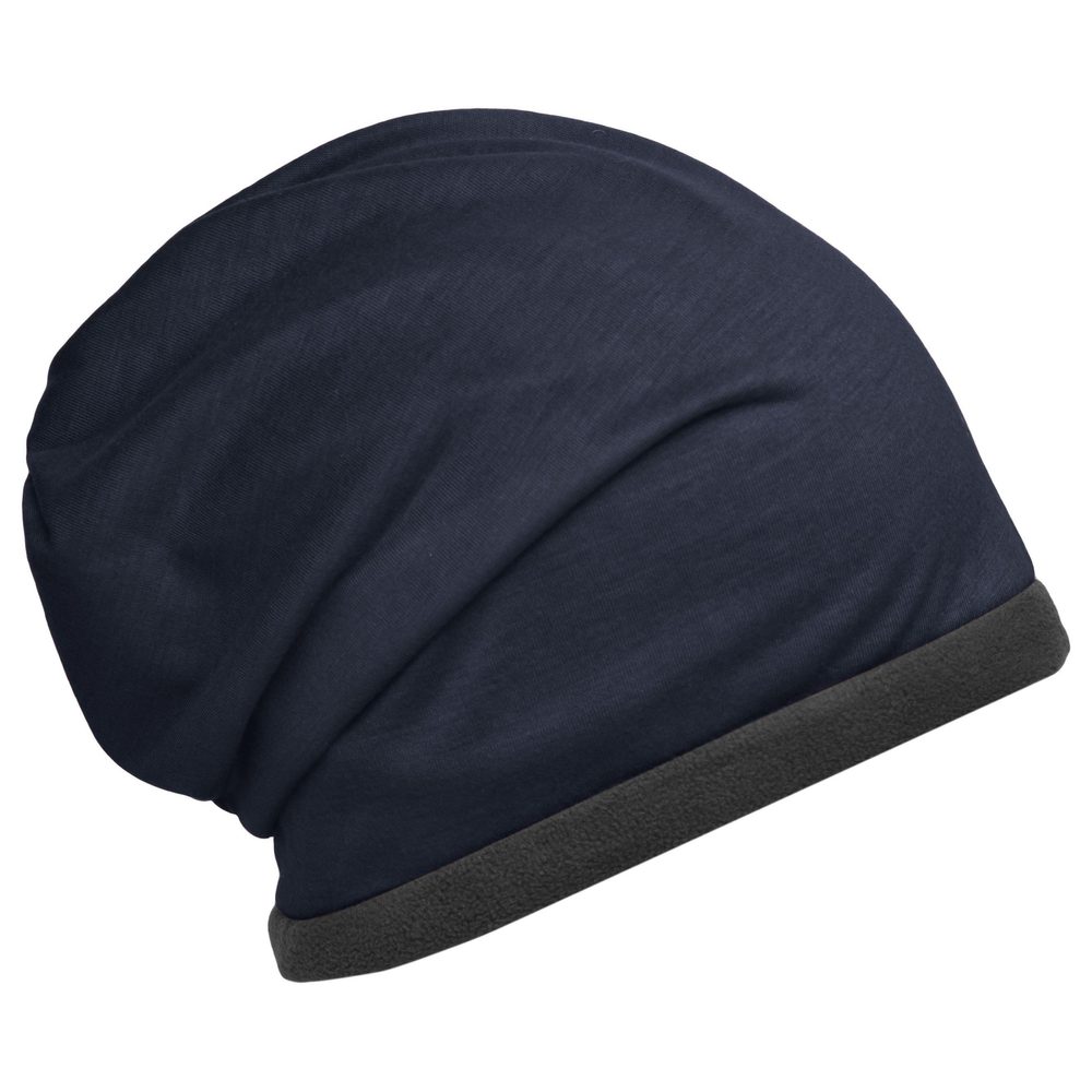 Myrtle Beach Čepice Single Beanie MB7131 - Jasně modrá / tmavě šedá