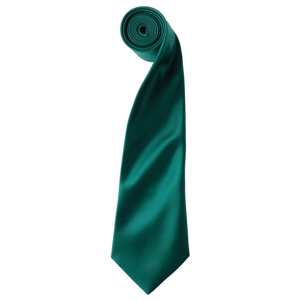 E-shop Premier Workwear Saténová kravata # Fľaškovo zelená