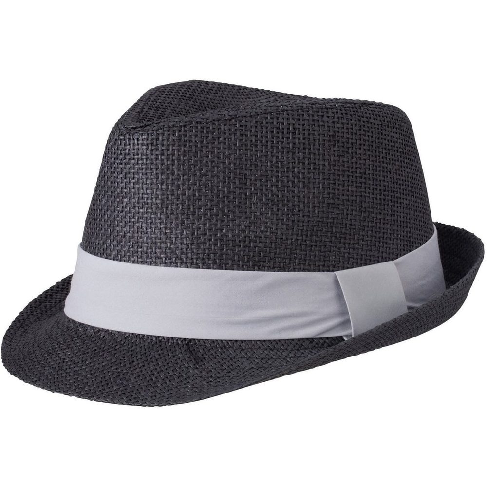 Levně Myrtle Beach Letní klobouk MB6564 - Černá / světle šedá