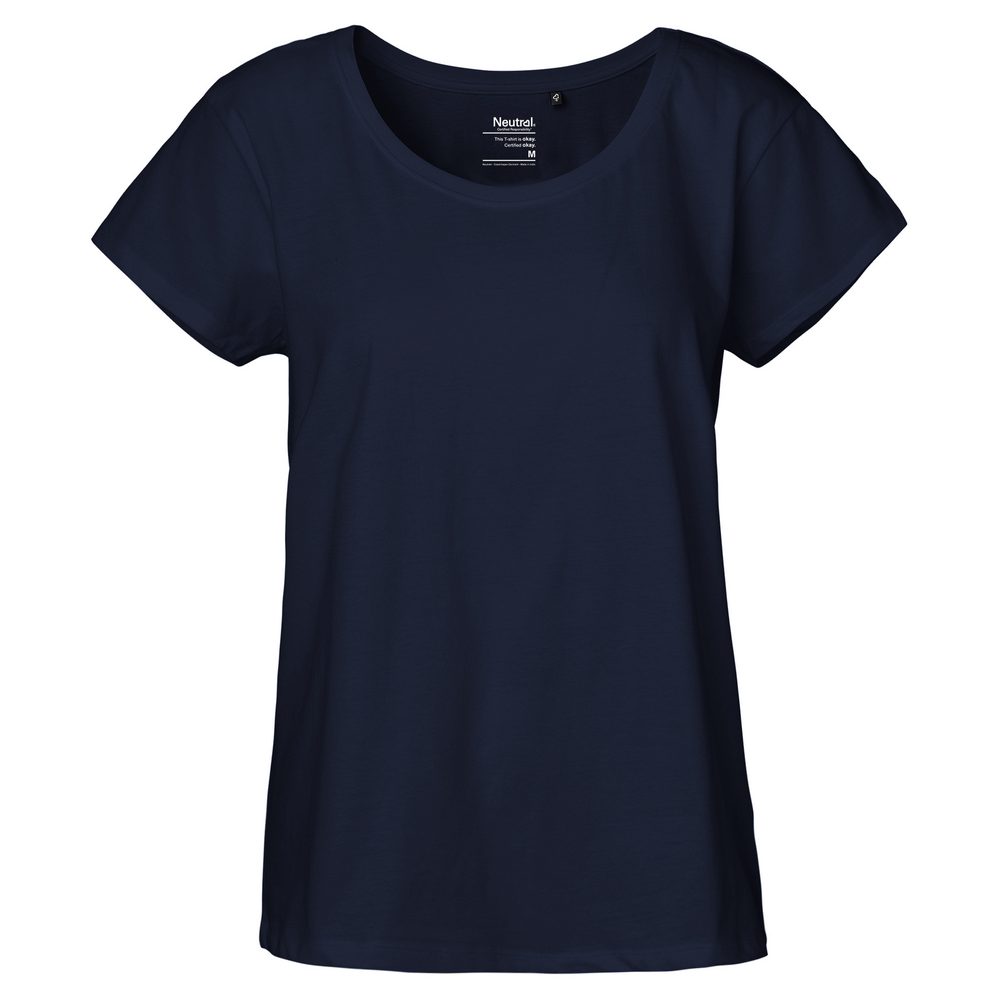 Levně Neutral Dámské tričko Loose Fit z organické Fairtrade bavlny - Námořní modrá