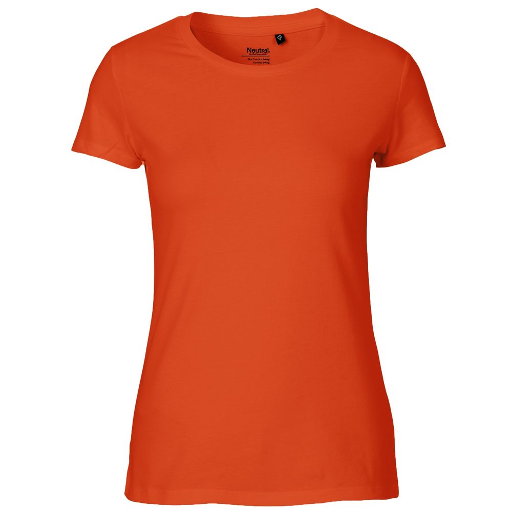 Neutral Dámské tričko Fit z organické Fairtrade bavlny - Oranžová | M