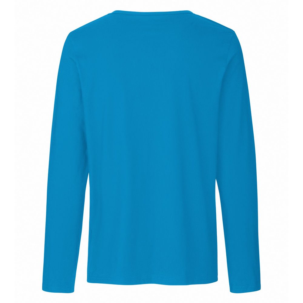 Neutral Pánské tričko s dlouhým rukávem z organické Fairtrade bavlny - Bílá / tmavě modrá | L