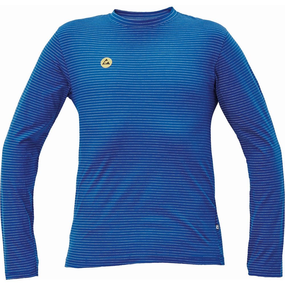 Cerva Antistatické tričko s dlouhým rukávem NOYO ESD - Královská modrá | M