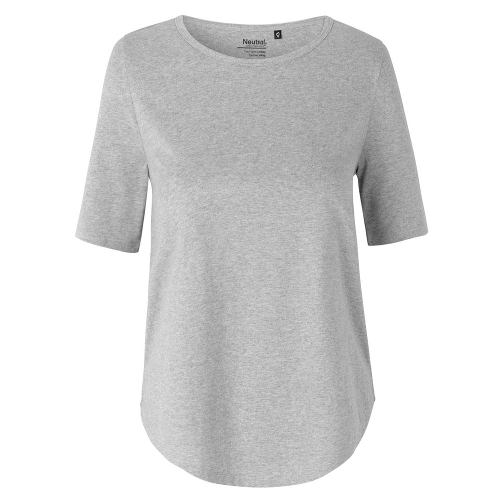 Neutral Dámské tričko s polovičním rukávem z organické Fairtrade bavlny - Sportovně šedá | XXL