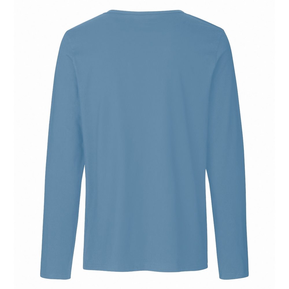 Neutral Pánské tričko s dlouhým rukávem z organické Fairtrade bavlny - Dusty indigo | M
