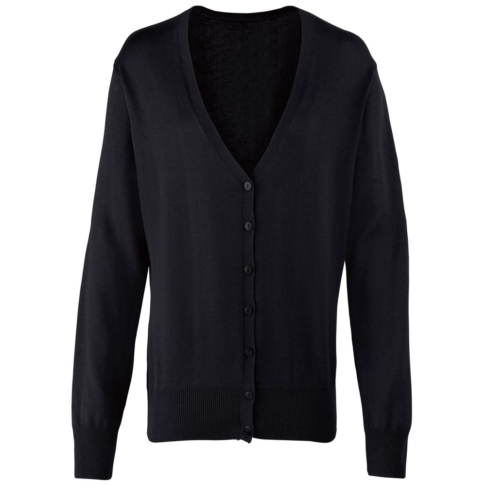 E-shop Premier Workwear Dámsky sveter so zapínaním # Čierna