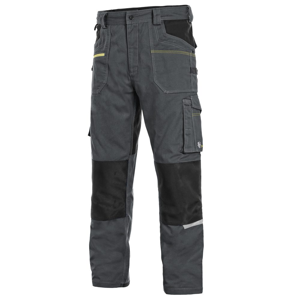 Canis (CXS) Montérkové kalhoty do pasu CXS STRETCH - Tmavě šedá / černá | 52
