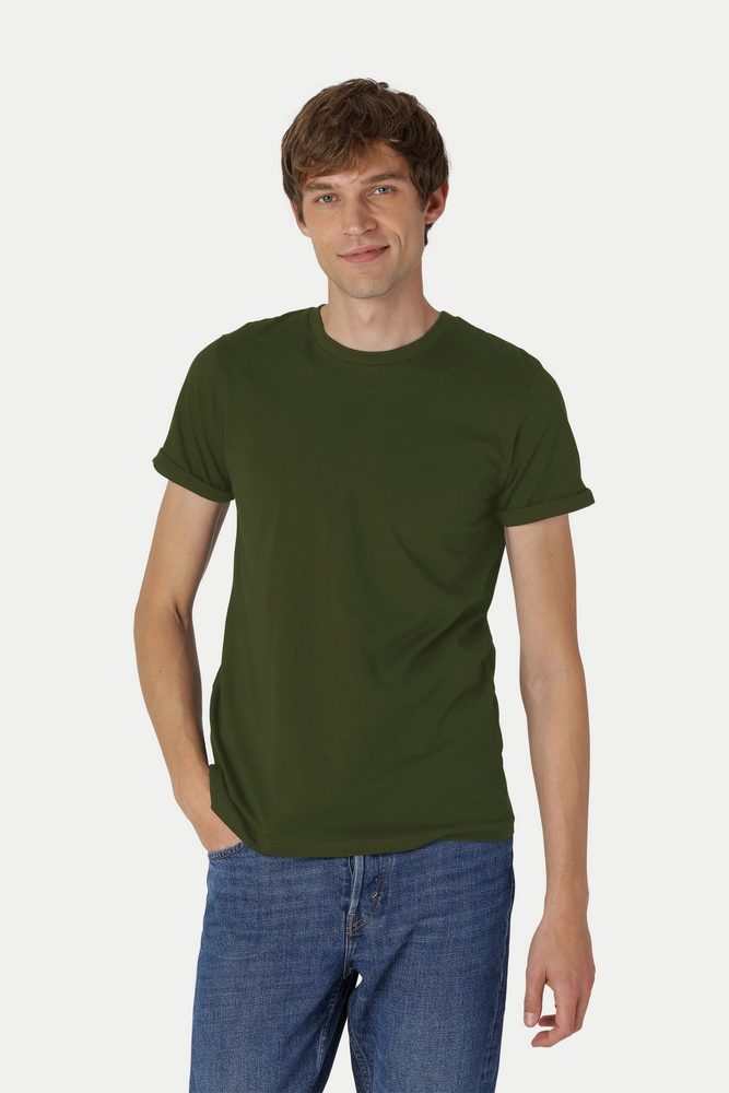 Neutral Pánské tričko s ohrnutými rukávy z organické Fairtrade bavlny - Popelavá | XL