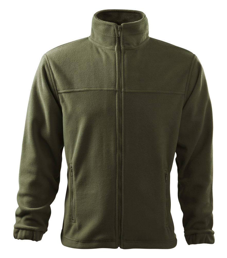 MALFINI Pánska fleecová mikina Jacket - Military | S