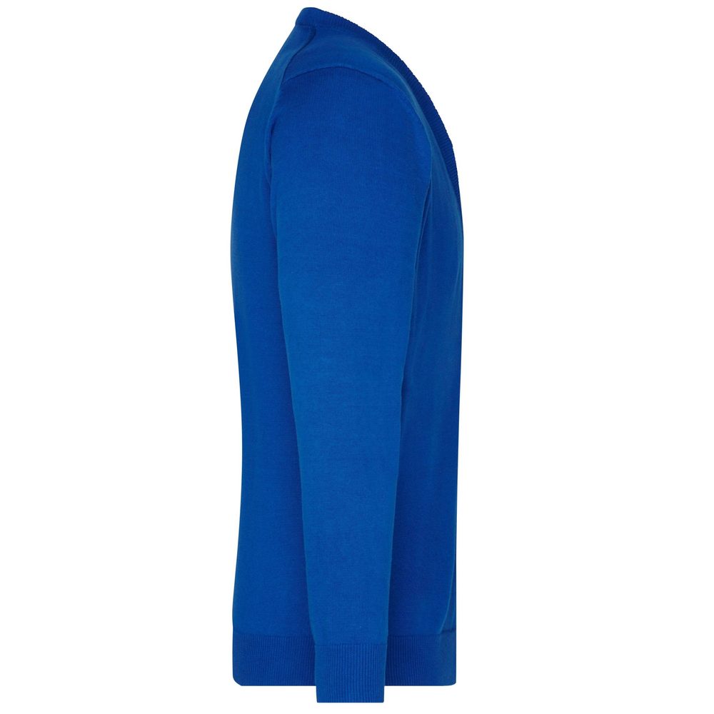 James & Nicholson Pánský bavlněný svetr JN661 - Tmavě modrá | XXL