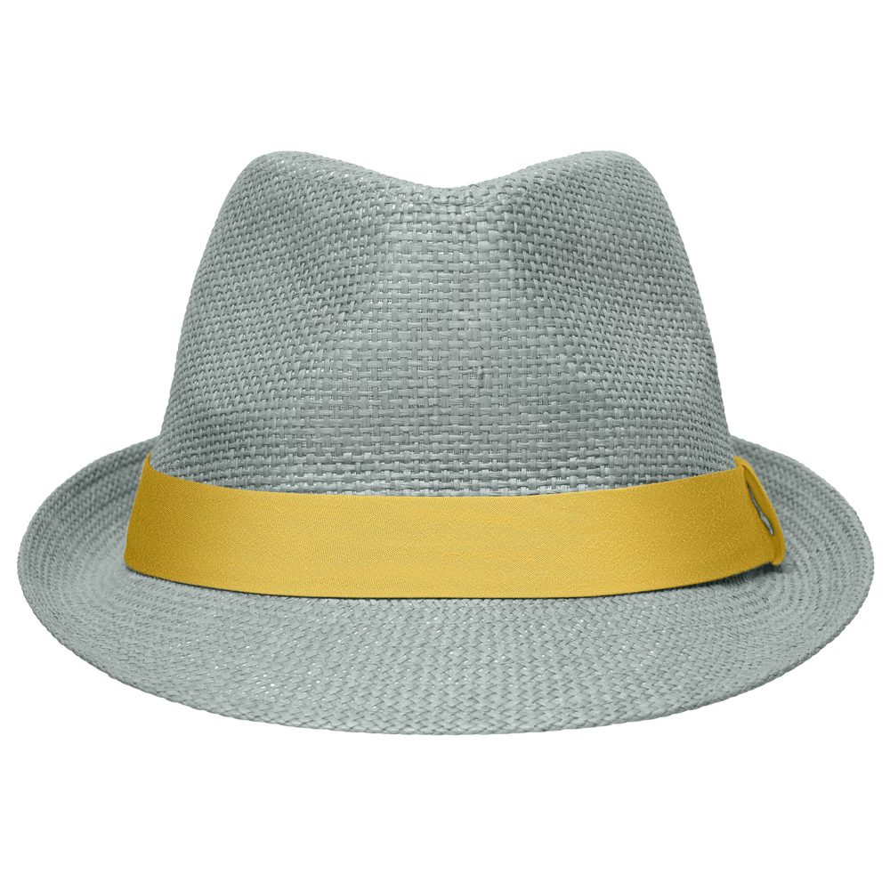 Myrtle Beach Letný klobúk MB6564 - Svetlošedá / žltá | S/M