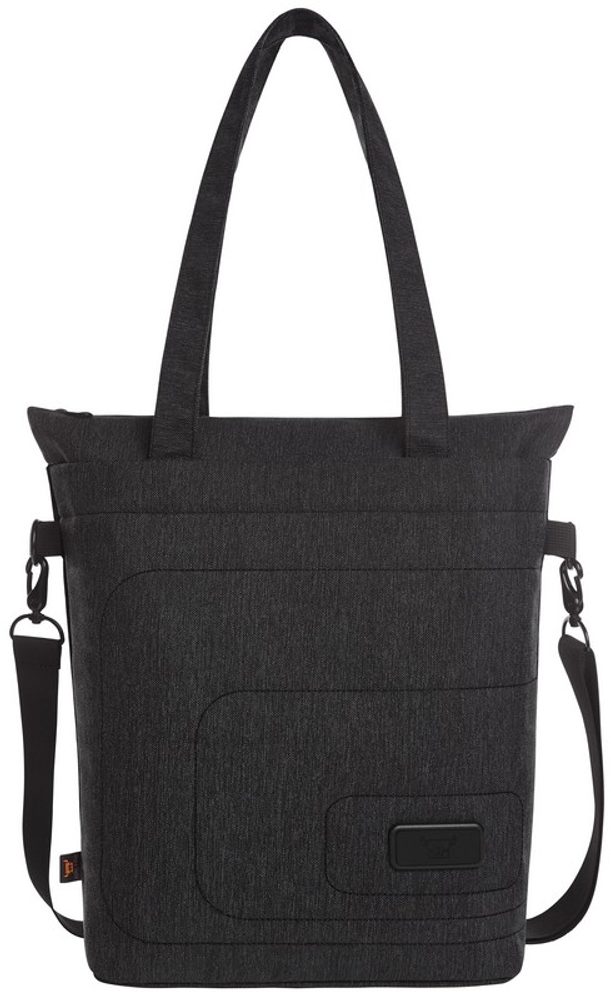 E-shop Halfar Prešívaná nákupná taška na notebook FRAME # Čiernošedá kropenatá