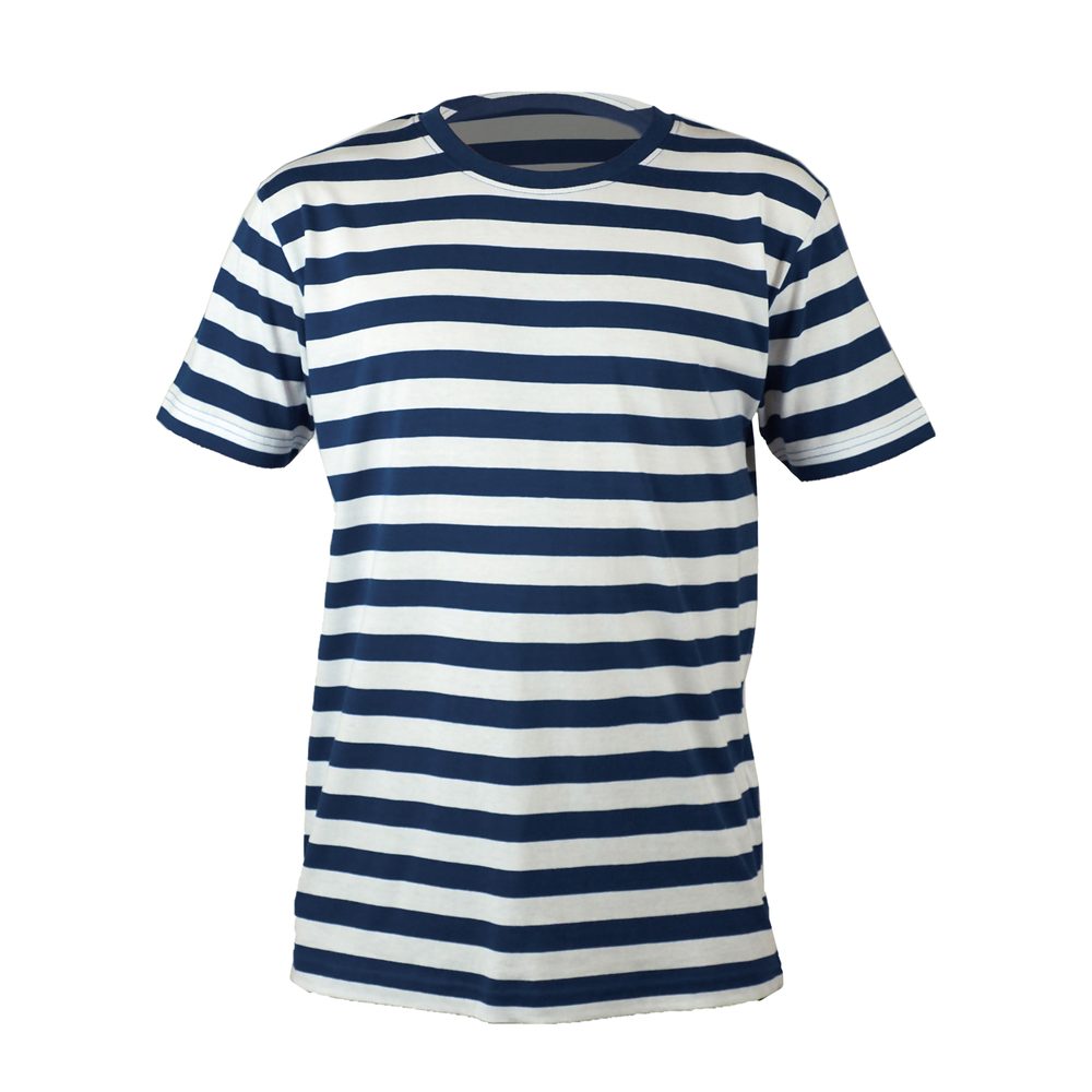 Mantis Pánské pruhované tričko - Královská modrá / bílá | S