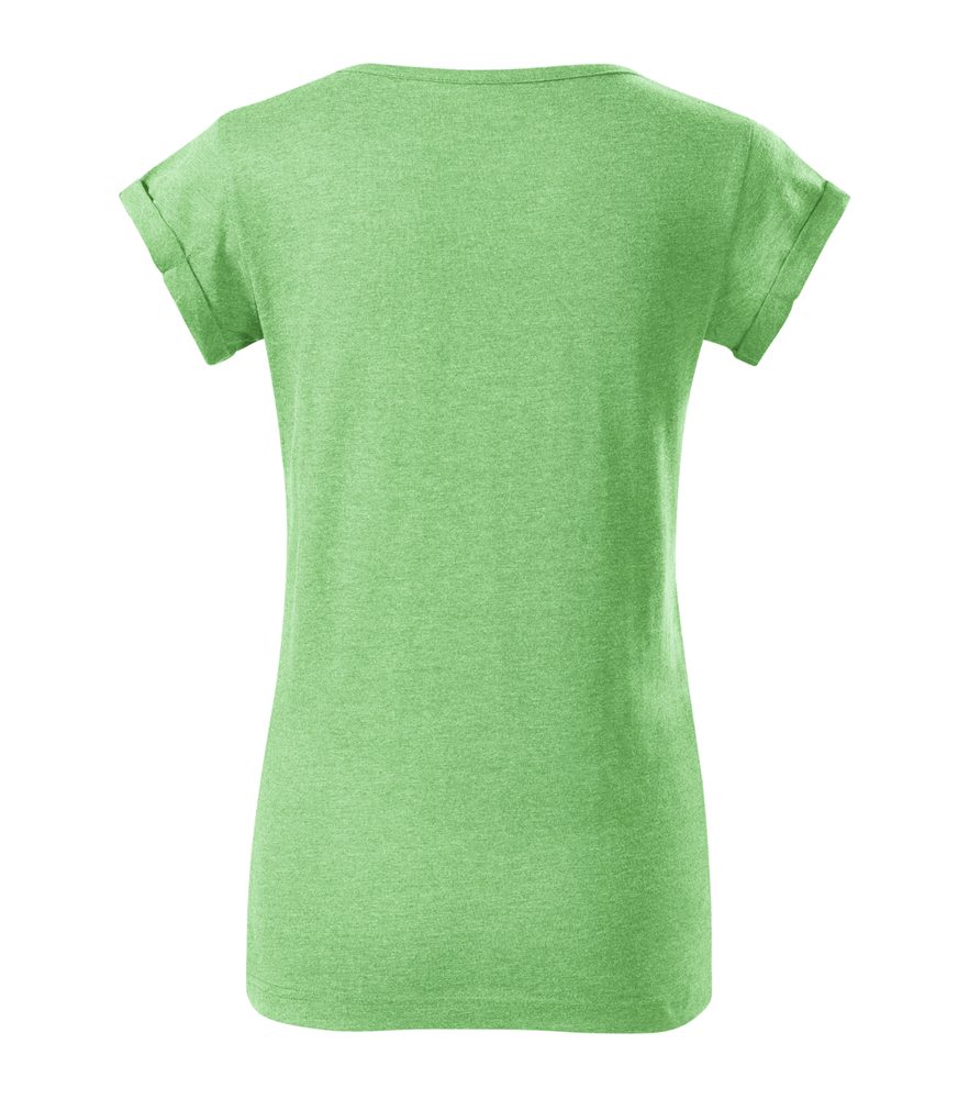 MALFINI Dámske tričko Fusion - Zelený melír | L