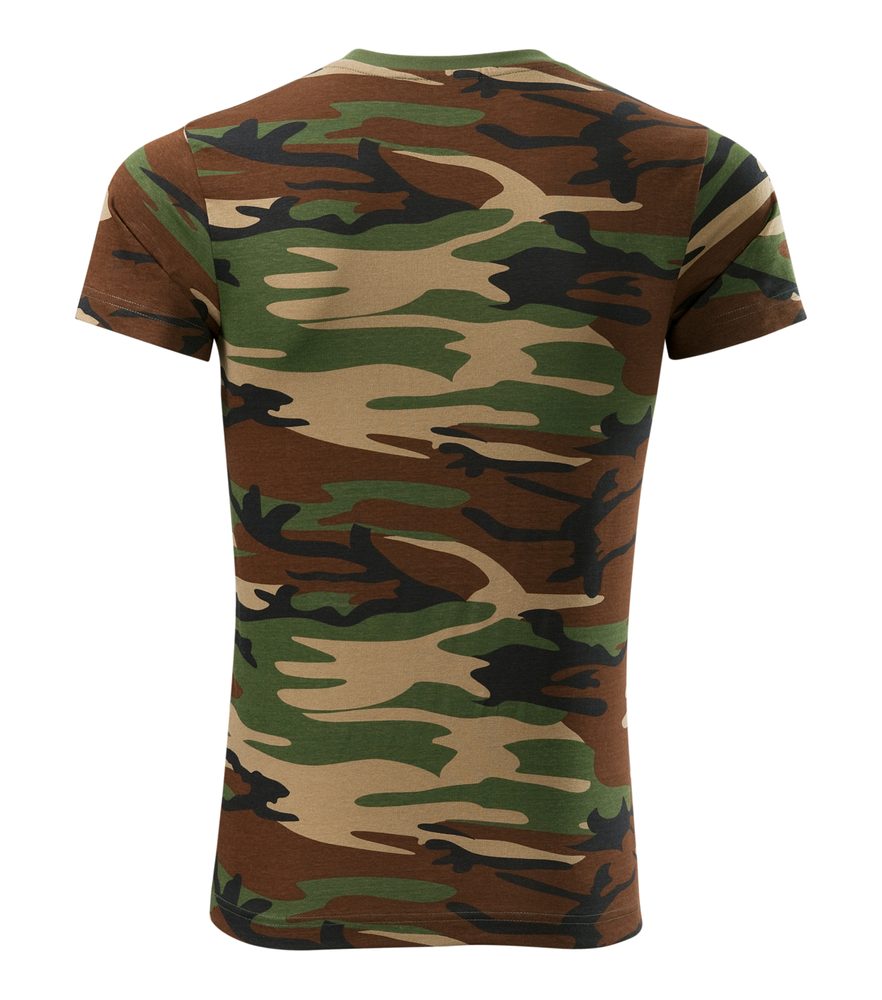 MALFINI Maskáčové tričko Camouflage - Maskáčová petrolejová | S
