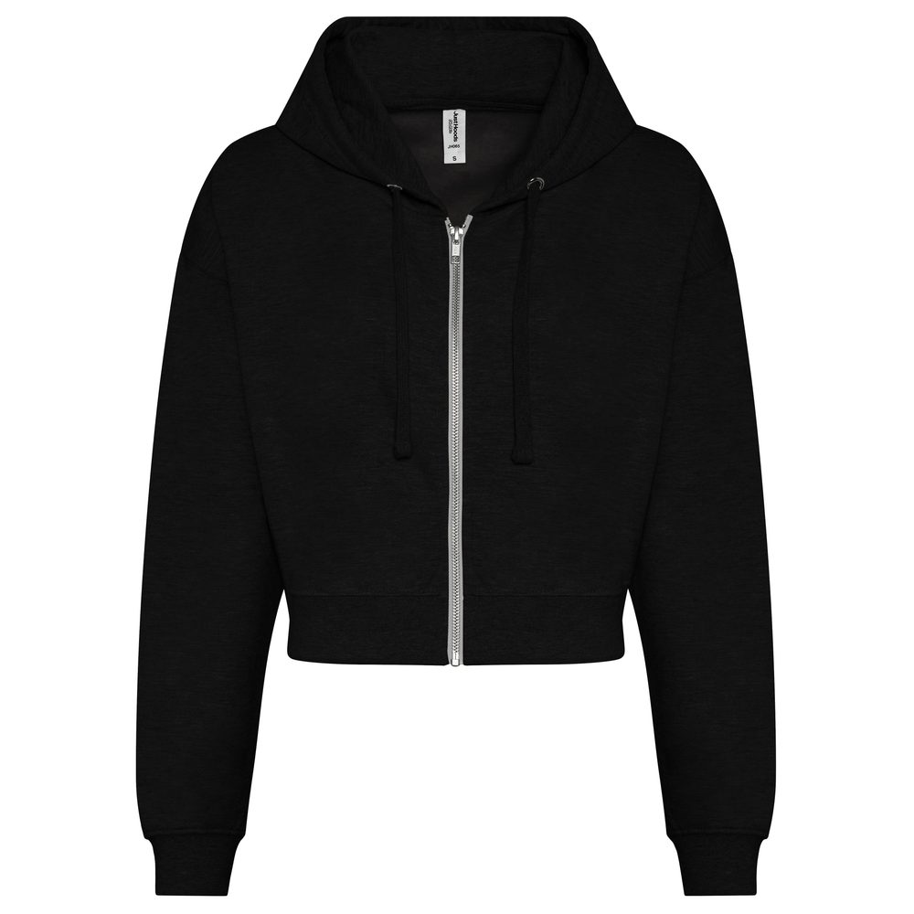 E-shop Just Hoods Dámska crop top mikina Zoodie # Čierna