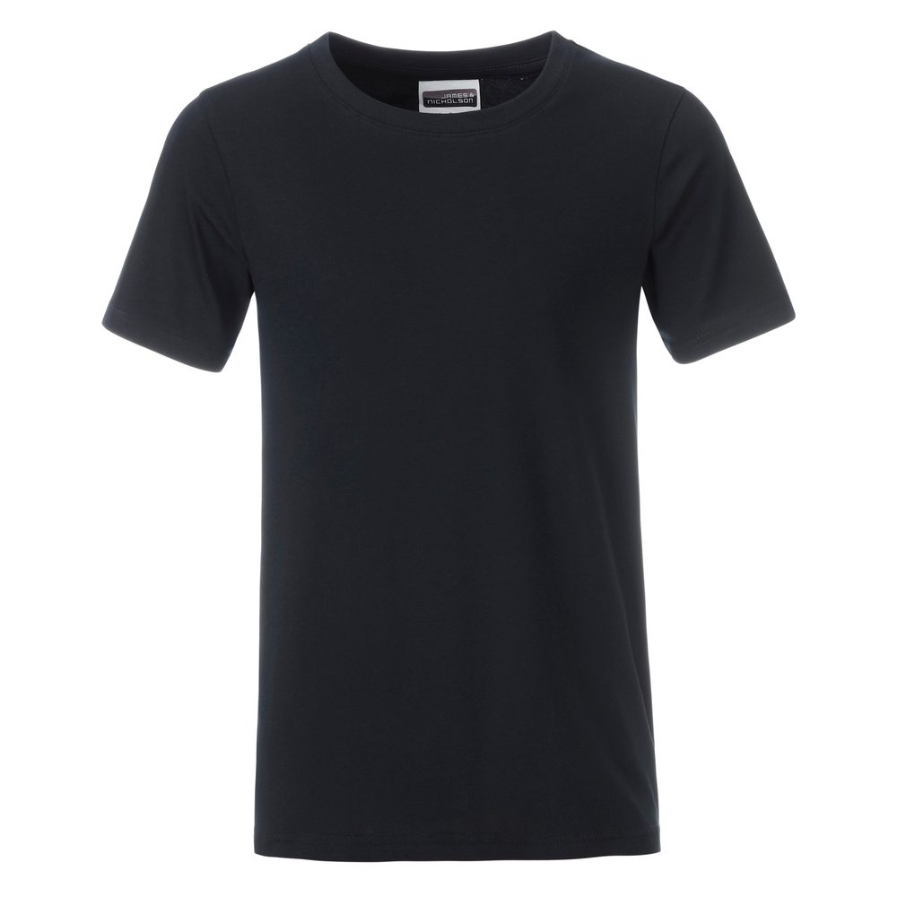 James & Nicholson Klasické chlapecké tričko z biobavlny 8008B - Černá | XL
