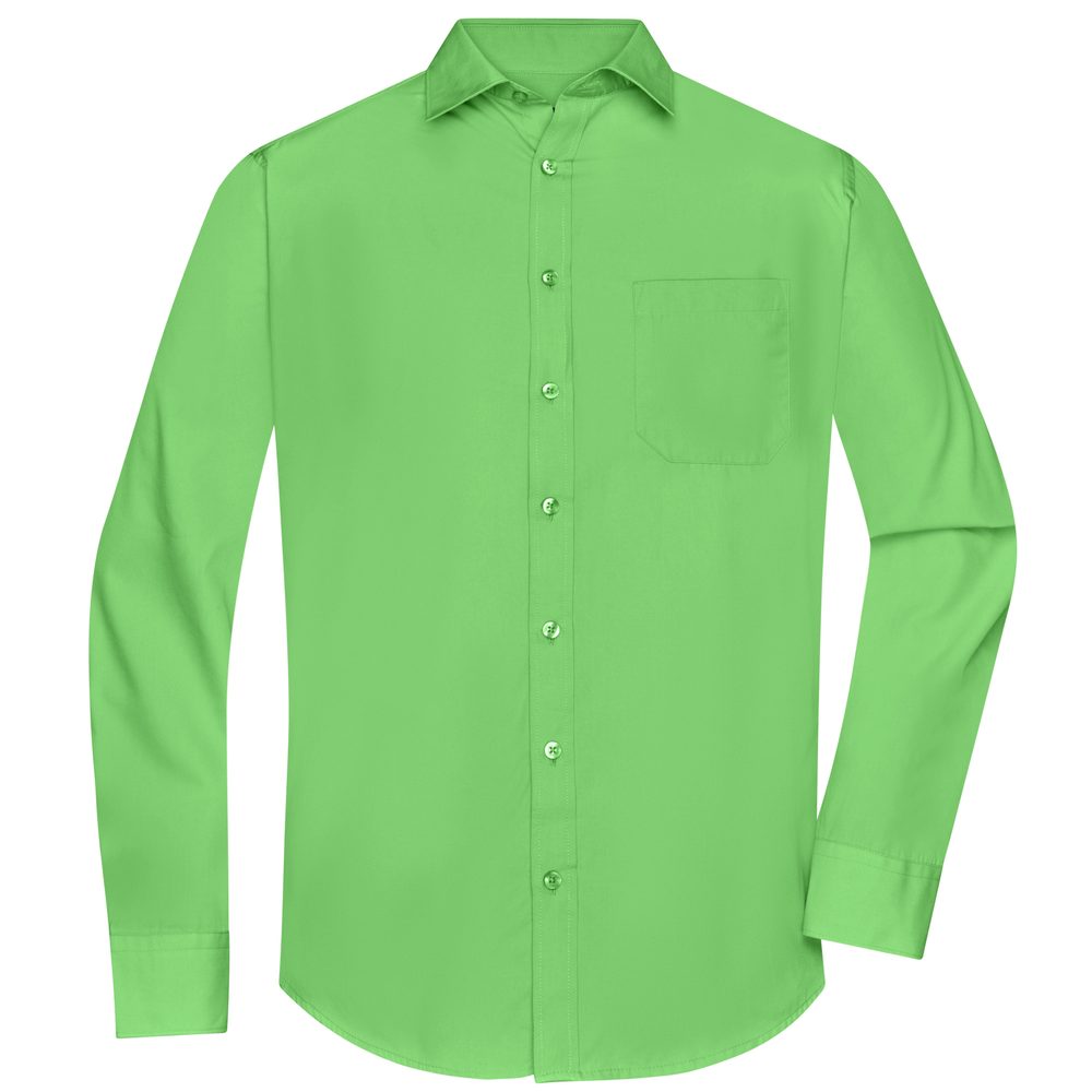 James & Nicholson Pánska košeľa s dlhým rukávom JN678 - Limetkovo zelená | XXXL