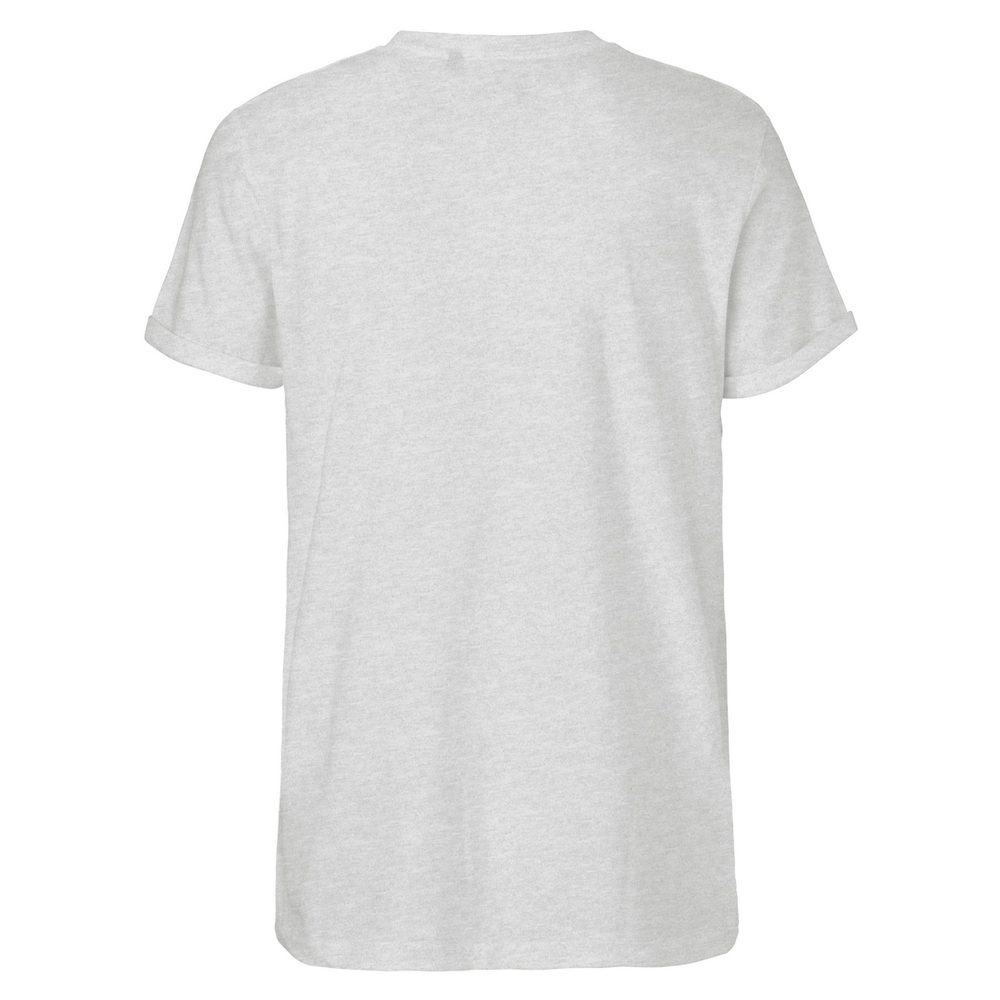 Neutral Pánské tričko s ohrnutými rukávy z organické Fairtrade bavlny - Popelavá | XXXL