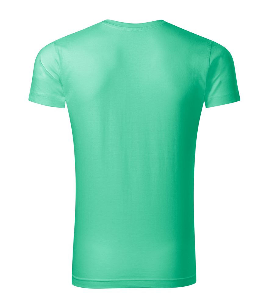 MALFINI Pánské tričko Slim Fit V-neck - Army | M