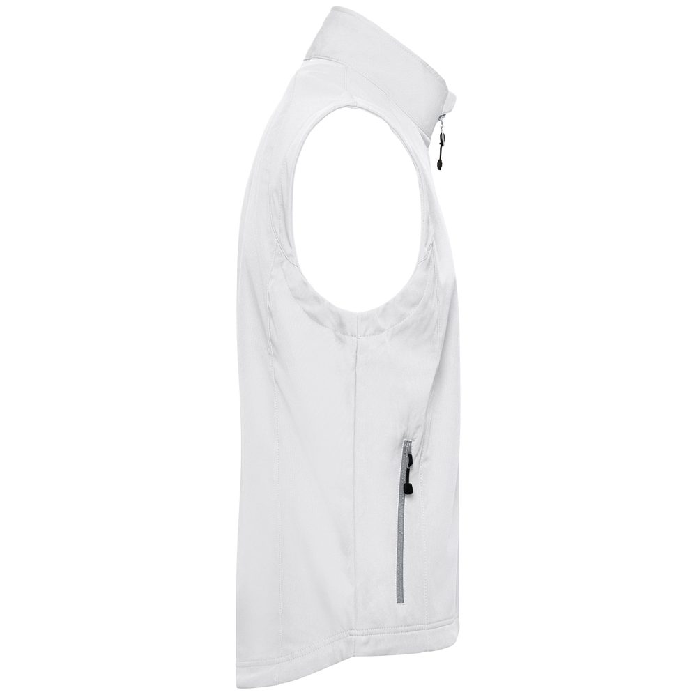 James & Nicholson Pánská softshellová vesta JN1022 - Off-white | XXXL