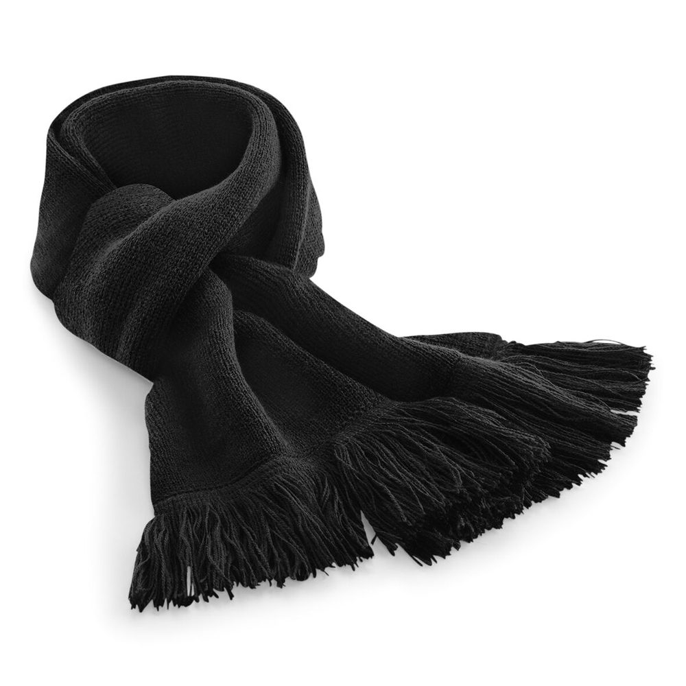 E-shop Beechfield Klasický pletený šál # Čierna