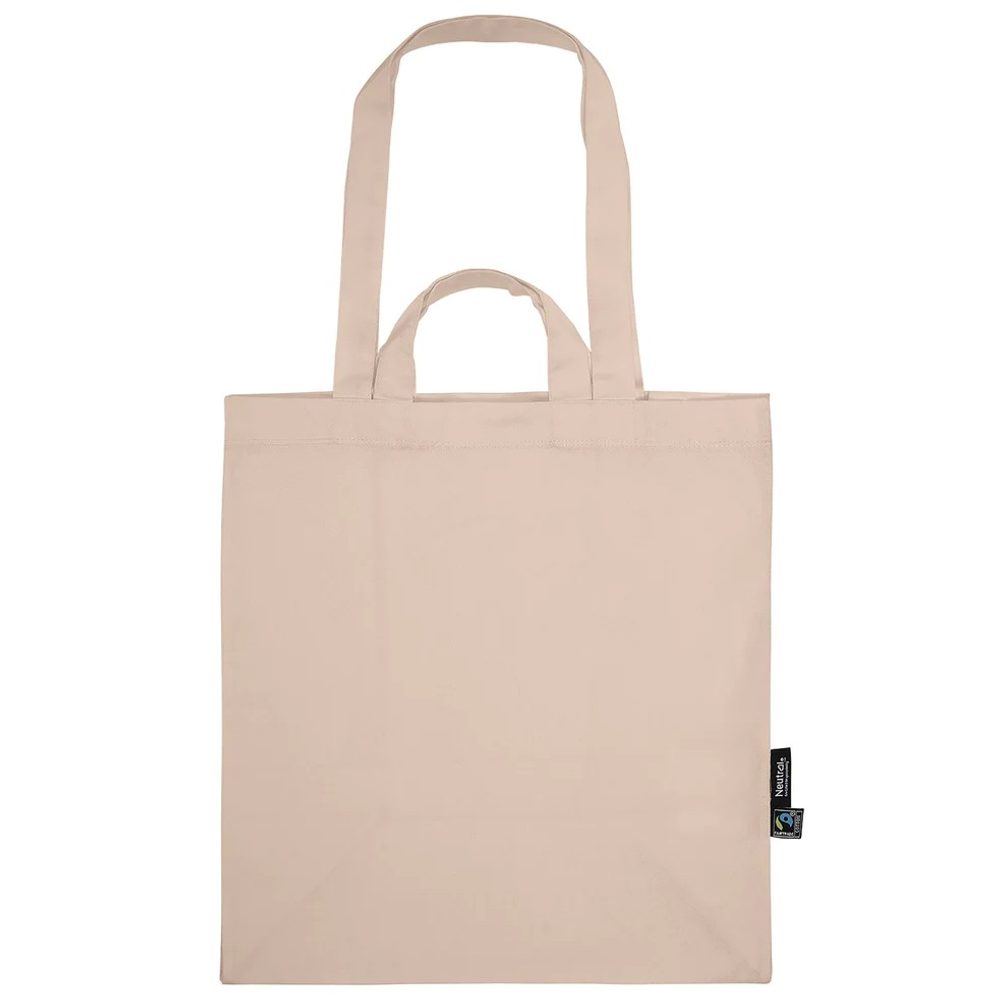 Neutral Nákupná taška so 4 uškami z organickej Fairtrade bavlny - Piesková