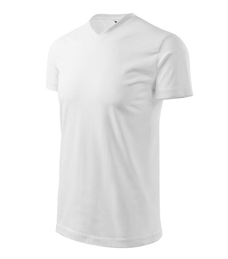 MALFINI Tričko Heavy V-neck - Červená | S