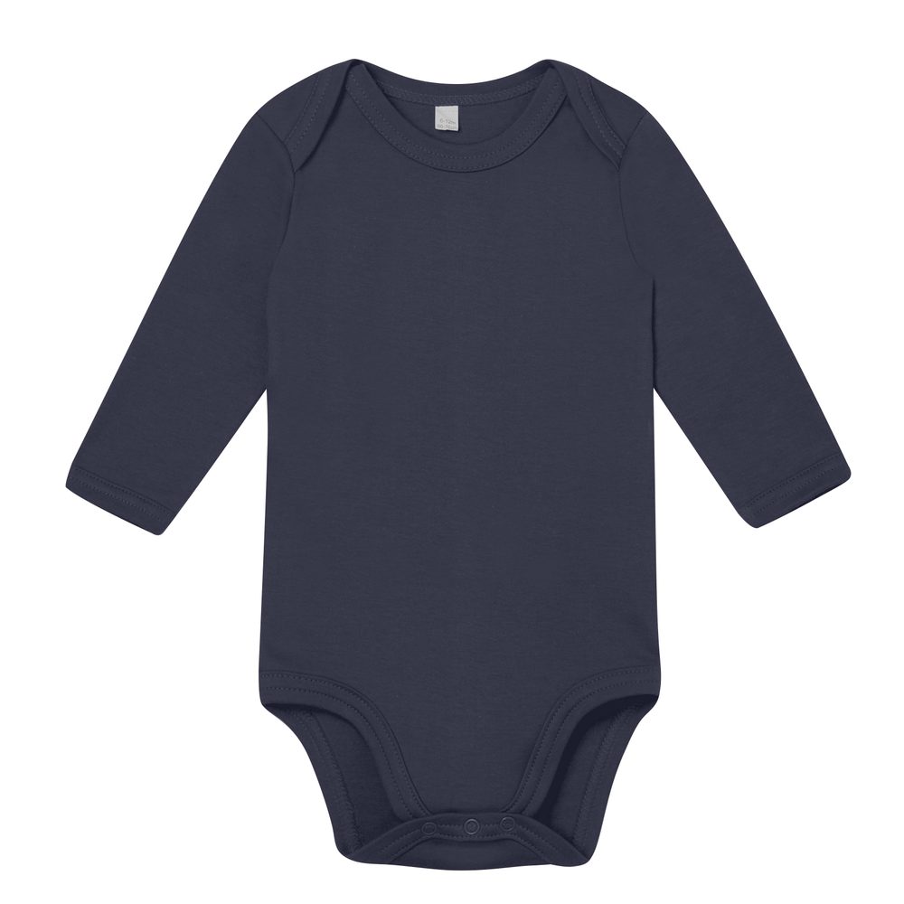 Babybugz Dojčenské body s dlhým rukávom - Námornícka modrá | 12-18 mesiacov