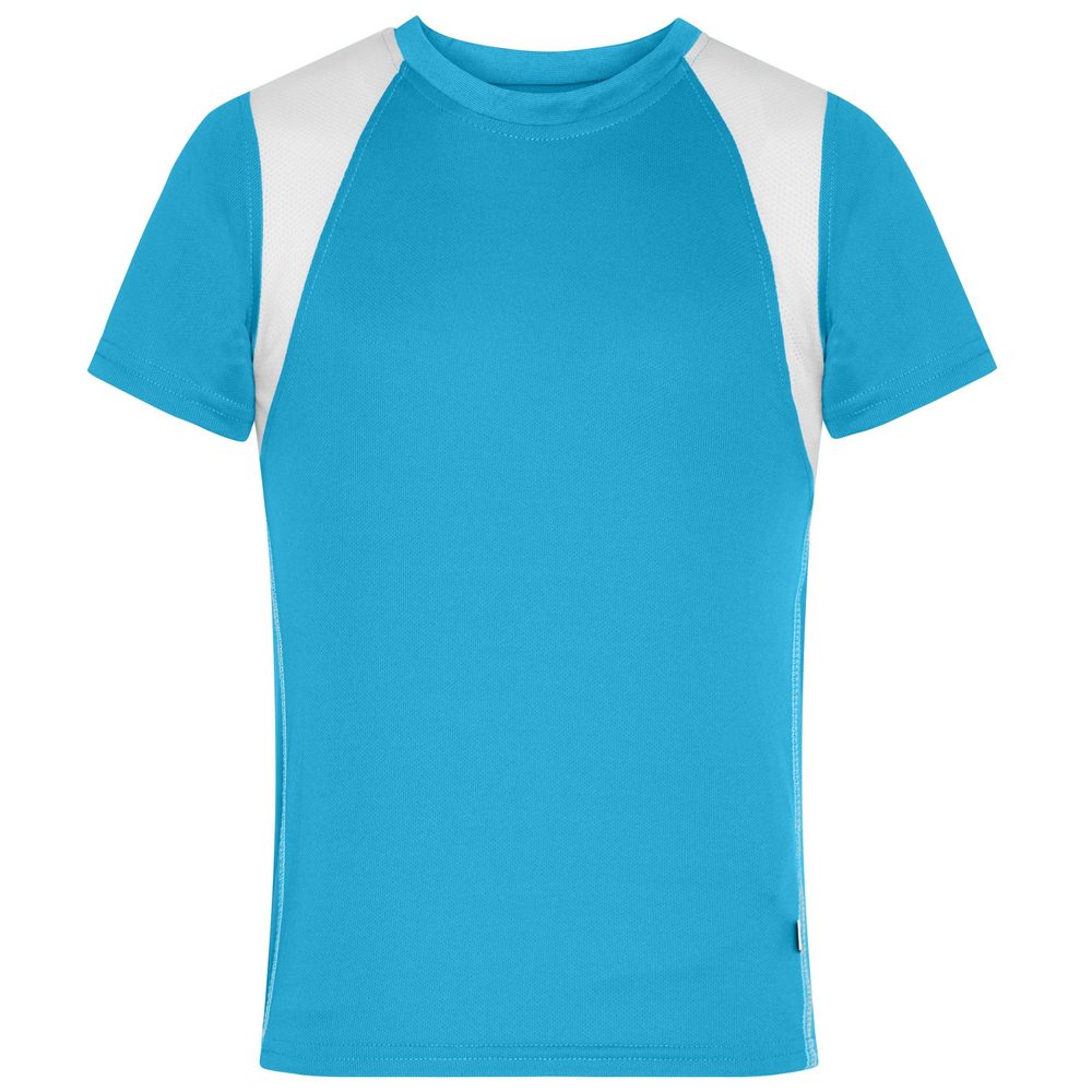 James & Nicholson Dětské sportovní tričko s krátkým rukávem JN397k - Tyrkysová / bílá | XXL