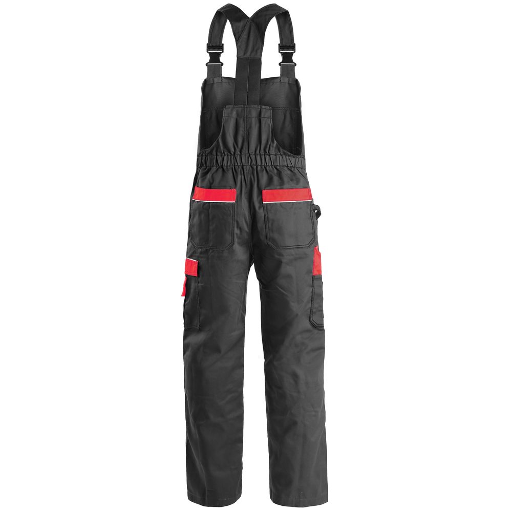 Canis (CXS) Montérkové nohavice s náprsenkou ORION KRYŠTOF - Čierna / červená | 52