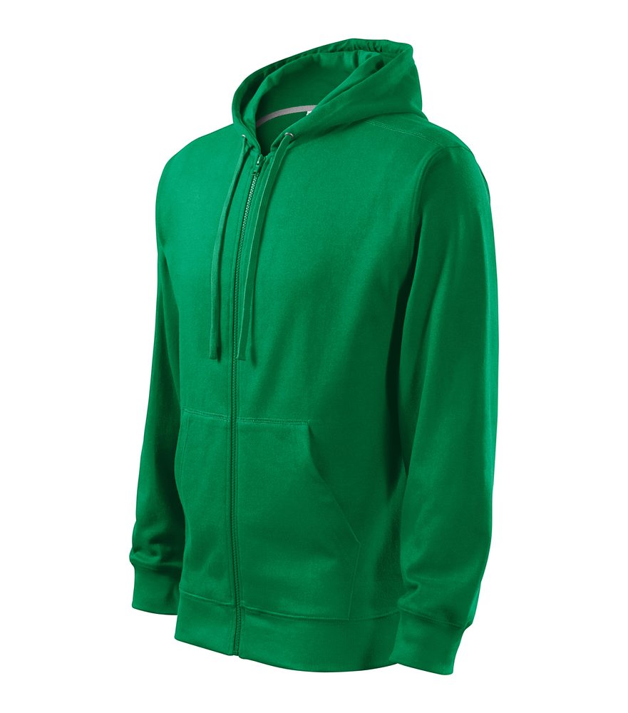 MALFINI Pánska mikina Trendy Zipper - Stredne zelená | M