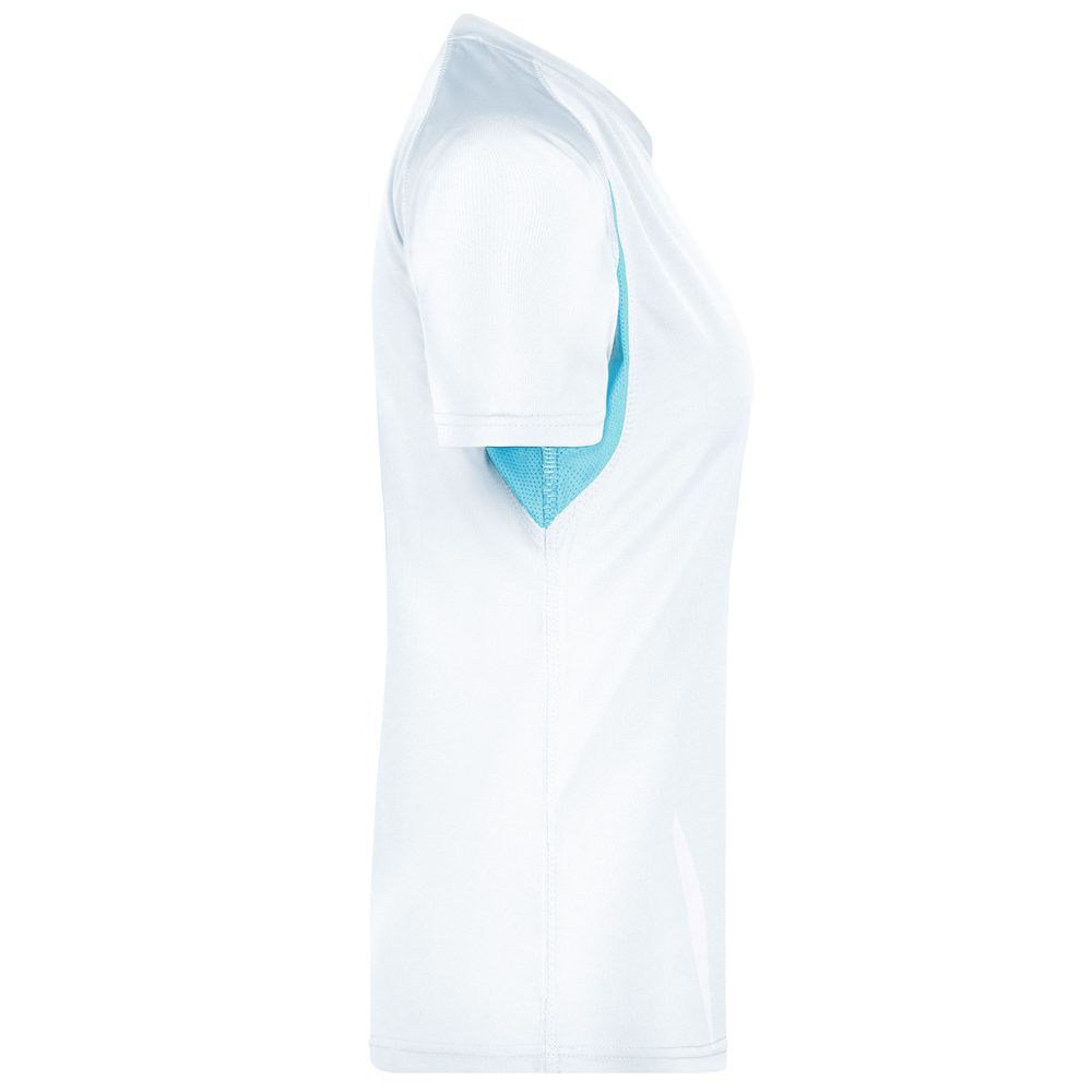 James & Nicholson Dámske športové tričko s krátkym rukávom JN316 - Kráľovská modrá / biela | S