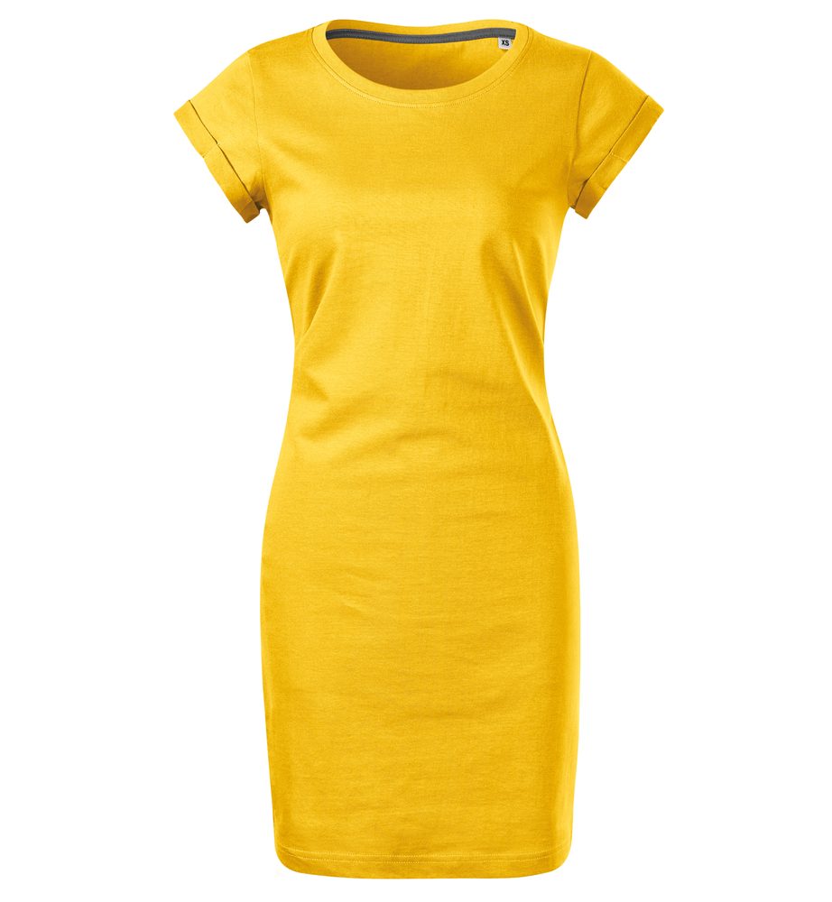 Levně MALFINI Dámské šaty Freedom - Žlutá