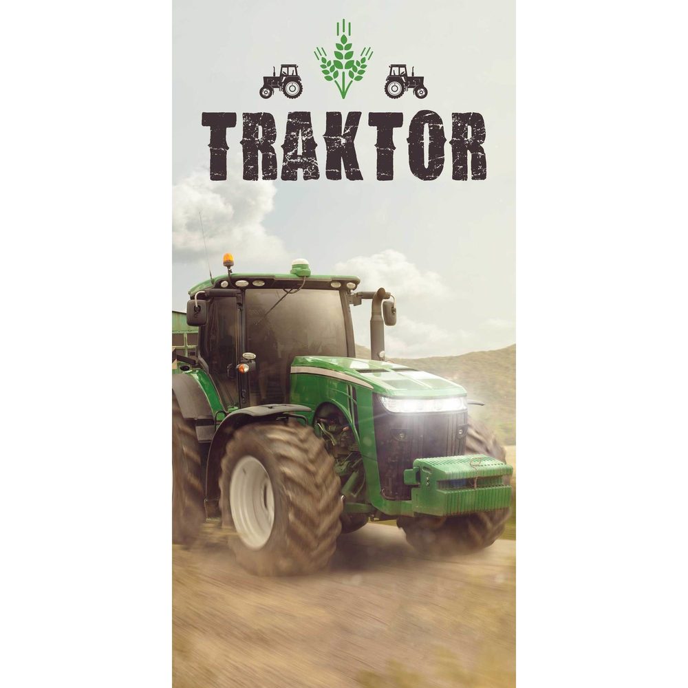 Jerry Fabrics Detská osuška s potlačou - Traktor | 70 x 140 cm