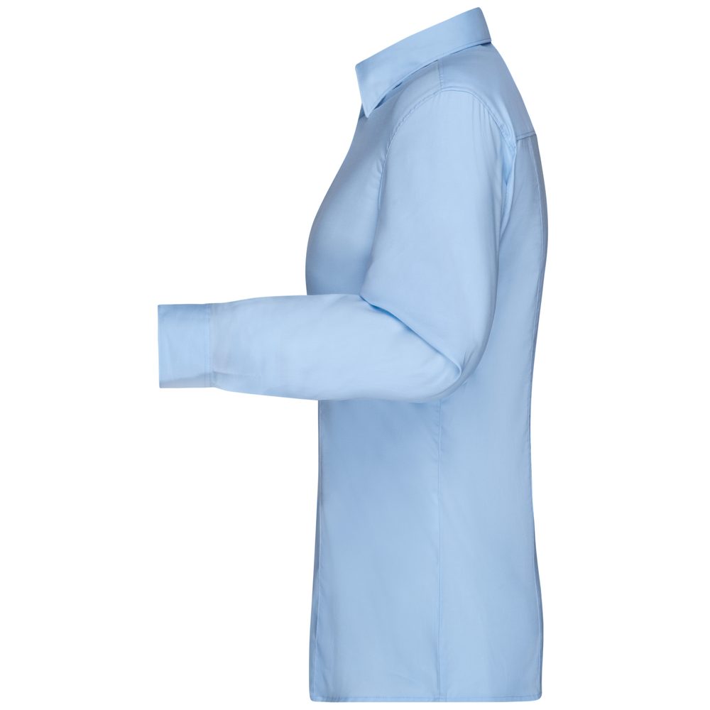 James & Nicholson Dámská košile s dlouhým rukávem JN681 - Světle modrá | XXL