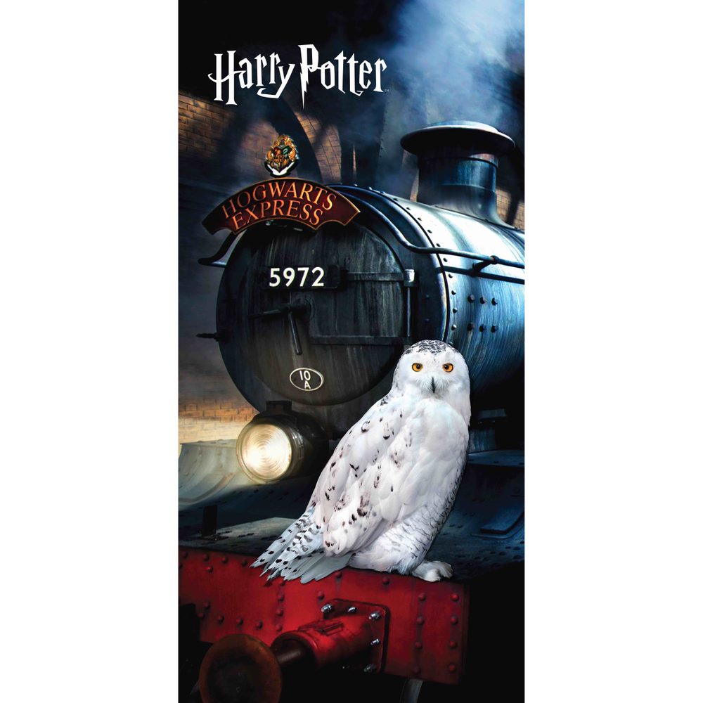 Jerry Fabrics Dětská osuška s potiskem - Harry Potter - Hedwig | 70 x 140 cm