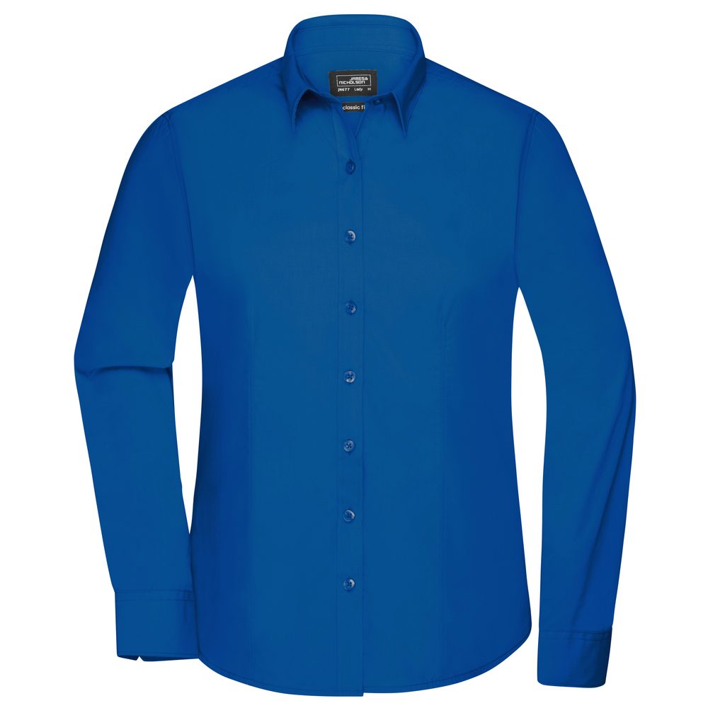 James & Nicholson Dámska košeľa s dlhým rukávom JN677 - Kráľovská modrá | M