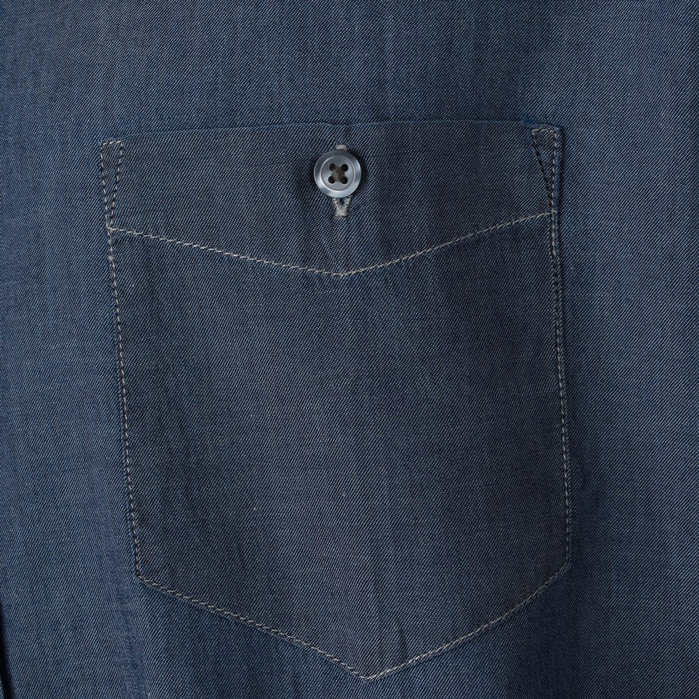 James & Nicholson Pánska džínsová košeľa JN629 - Tmavý denim | XXXL