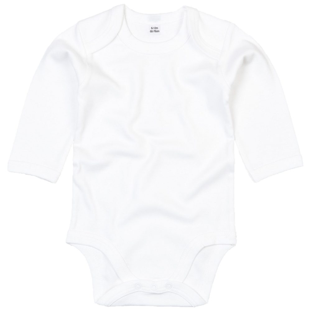 E-shop Babybugz Dojčenské body s dlhým rukávom # Biela # 0-3 mesiacov