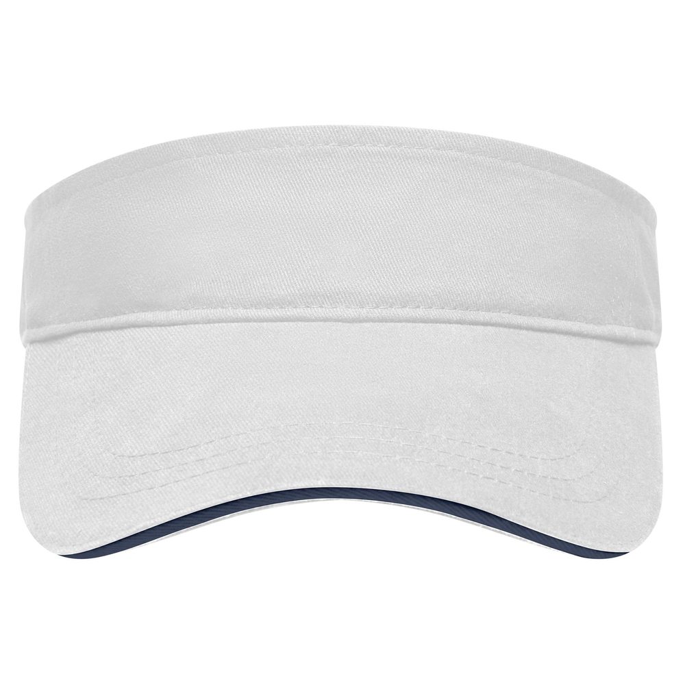 Myrtle Beach Šilt Sunvisor MB6123 - Biela / tmavomodrá | uni