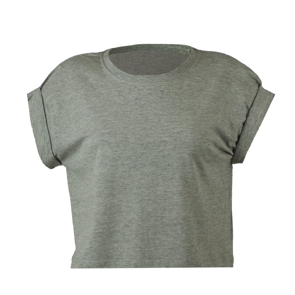 Mantis Dámske Crop top tričko - Šedý melír | XL