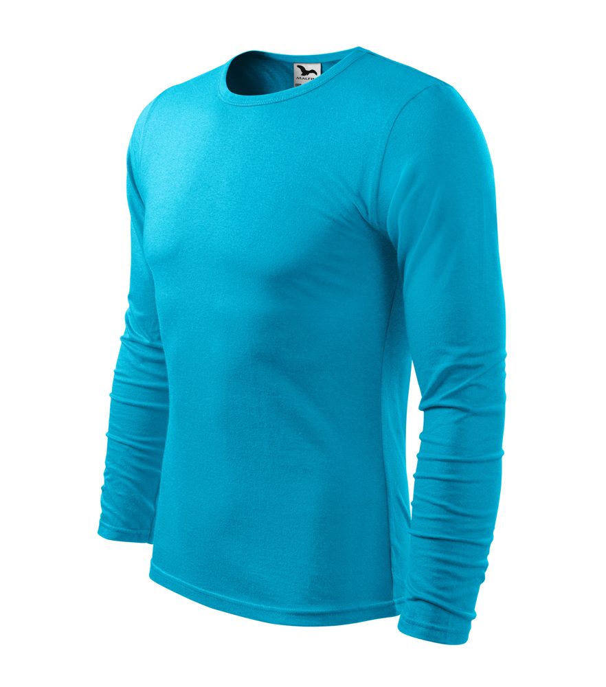 MALFINI Pánské tričko s dlouhým rukávem Fit-T Long Sleeve - Tyrkysová | M