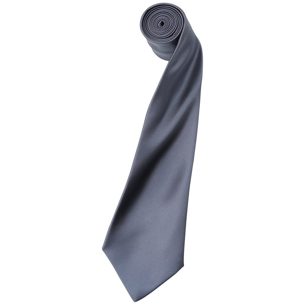 E-shop Premier Workwear Saténová kravata # Ocelová