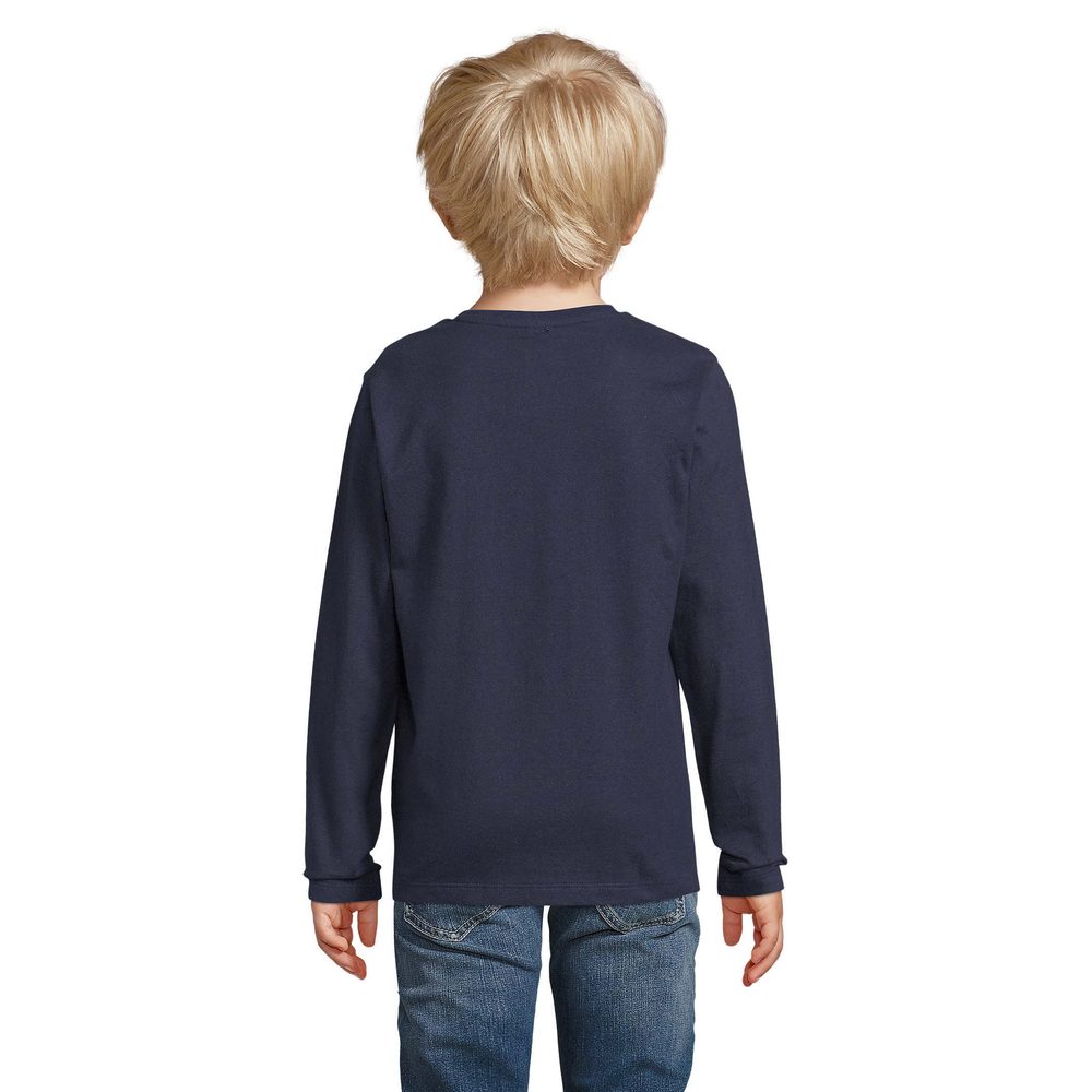 SOL\'S Detské tričko s dlhým rukávom Imperial - Šedý melír | 8 rokov (118/128)